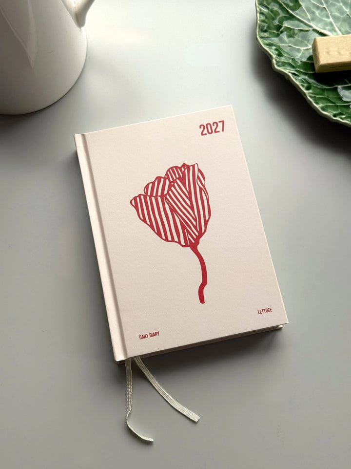 2027 Daily Diary - Red Bloom