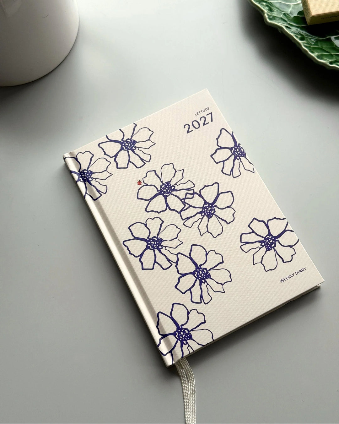 Lettuce 2027 Weekly Diary - Blue Flowers