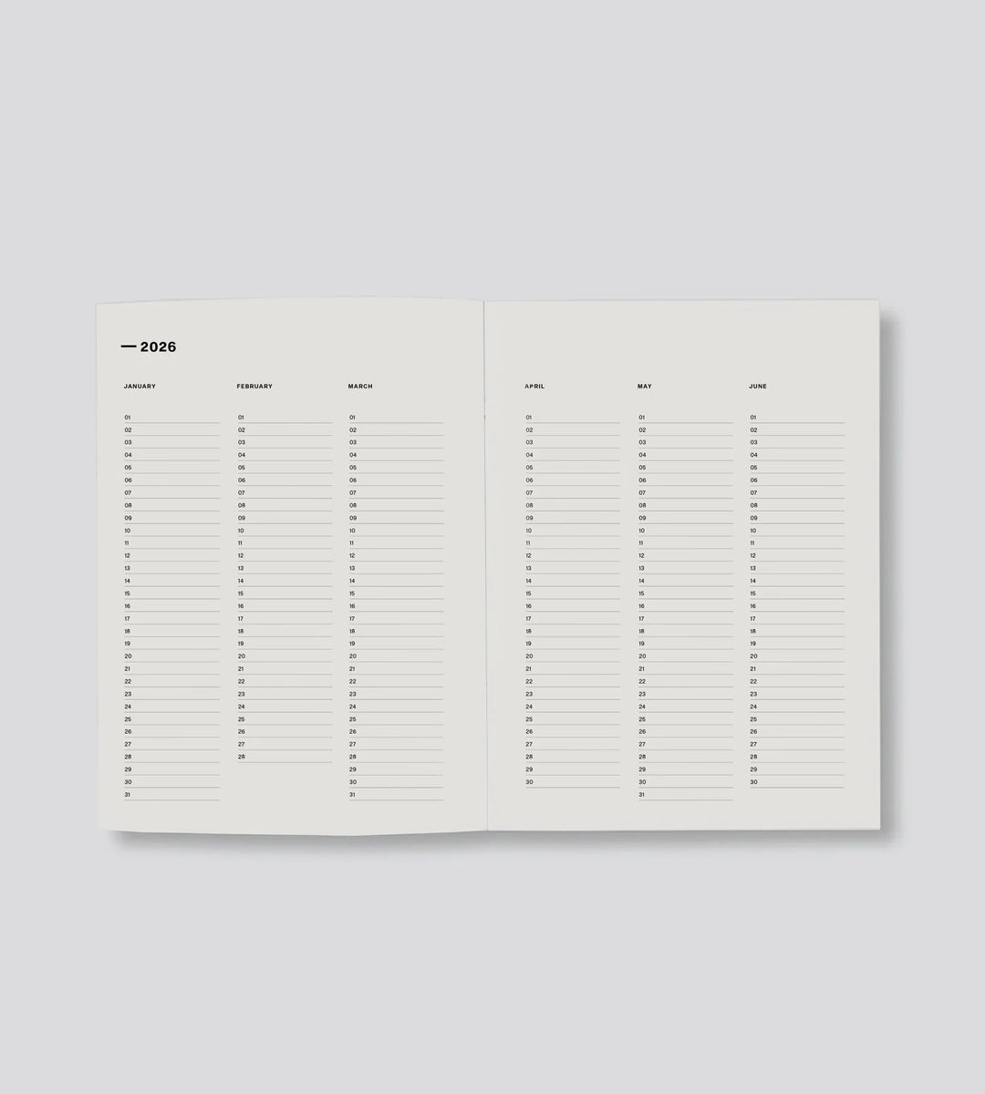 2026 Weekly Diary - Midnight