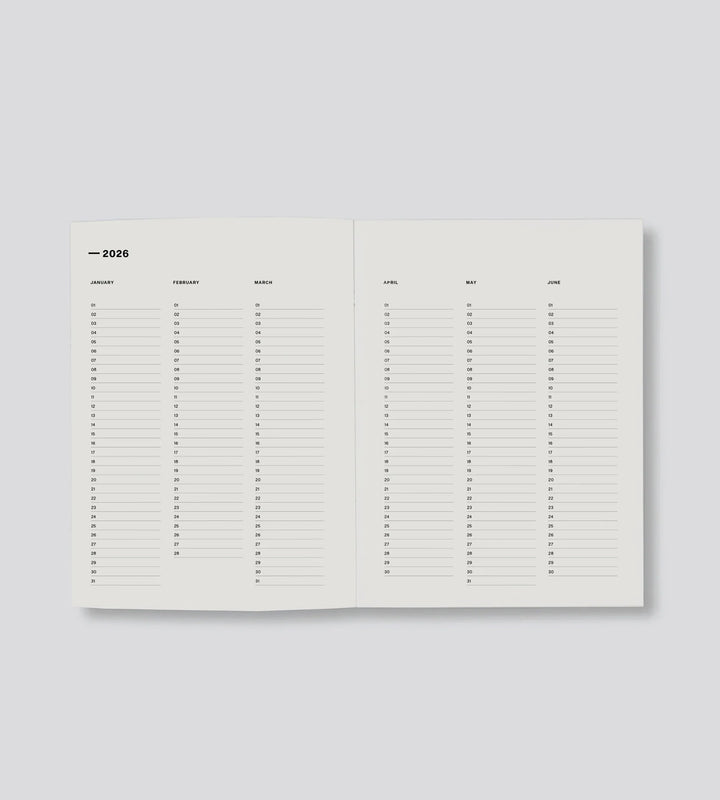 2026 Weekly Diary - Midnight