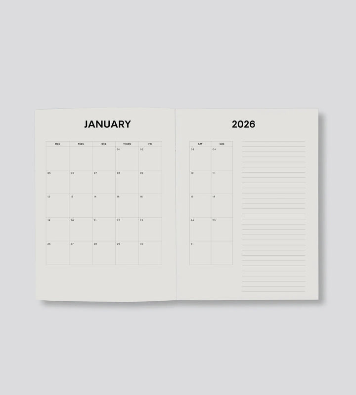 2026 Weekly Diary - Midnight