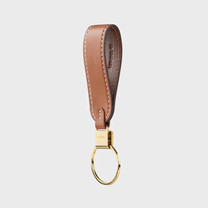 Orbitkey | Loop Keychain Leather - Caramel | Shut the Front Door