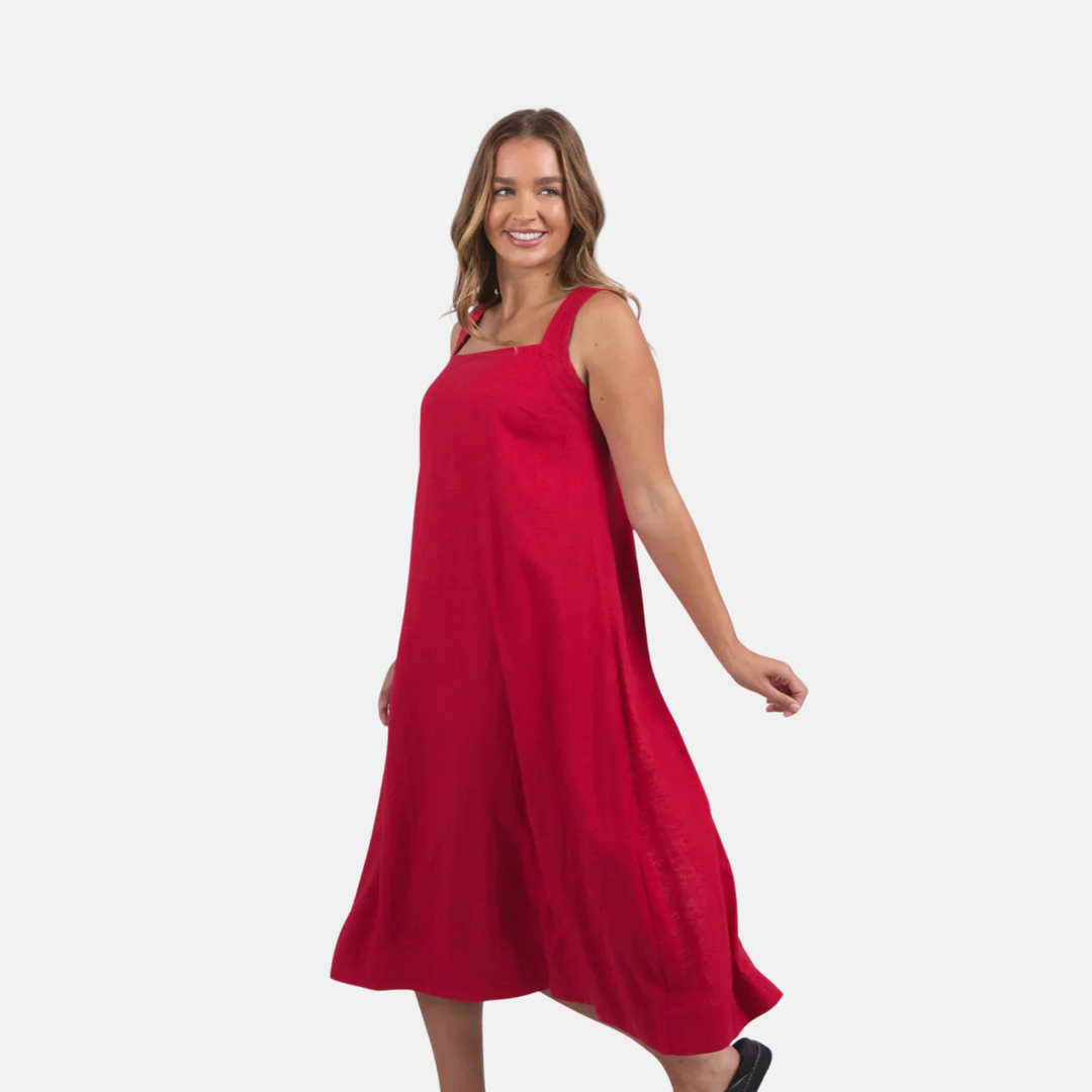 Foxwood | Lourdes Dress - Crimson | Shut the Front Door