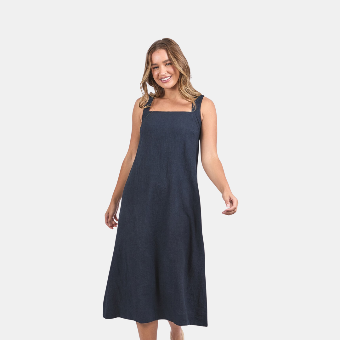 Foxwood | Lourdes Dress - Navy | Shut the Front Door