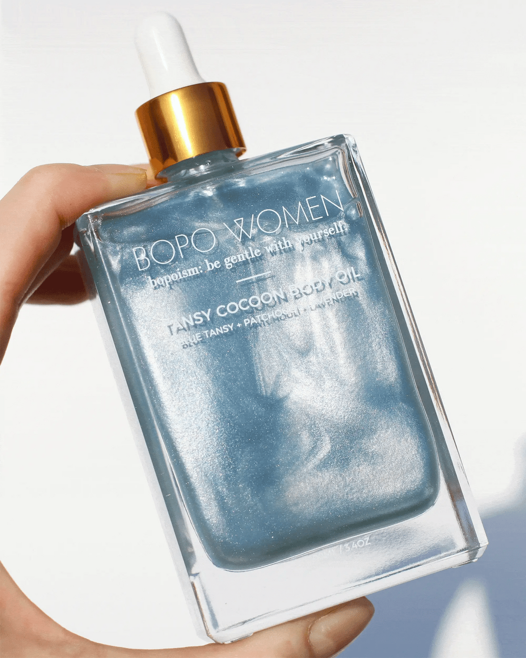 Bopo Women | Tansy Cocoon Body Oil - Blue Shimmer | Shut the Front Door