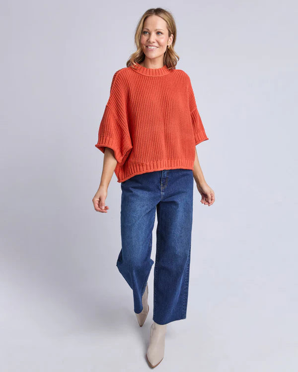 Elm Knitwear | Luela Short Sleeve Knit - Orange | Shut the Front Door