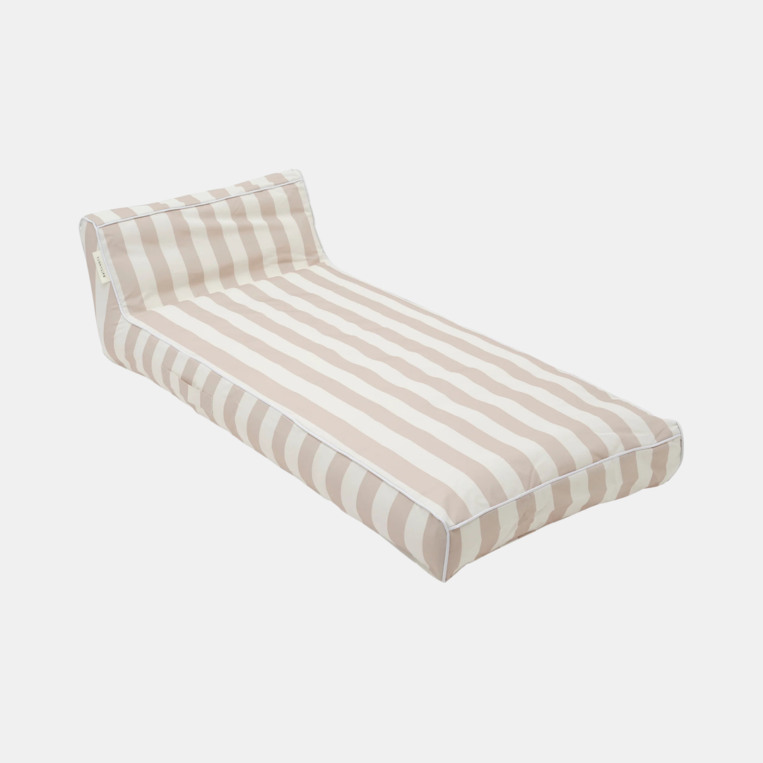Sunnylife | Luxe Lie-On Lounger - Oyster Stripe | Shut the Front Door