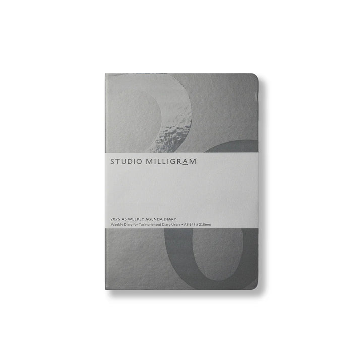 2026 Weekly Agenda Diary A5 - Charcoal