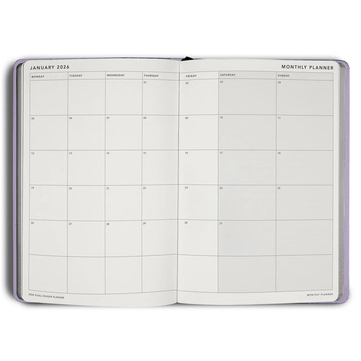 2026 Classic Goal Digger Diary Weekly Action - Lilac
