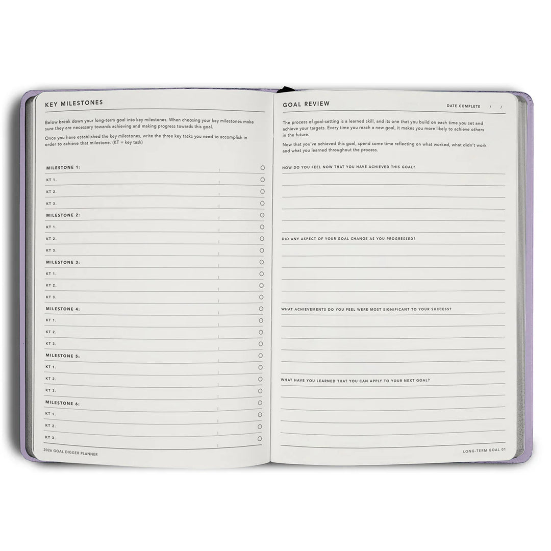 2026 Classic Goal Digger Diary Weekly Action - Lilac