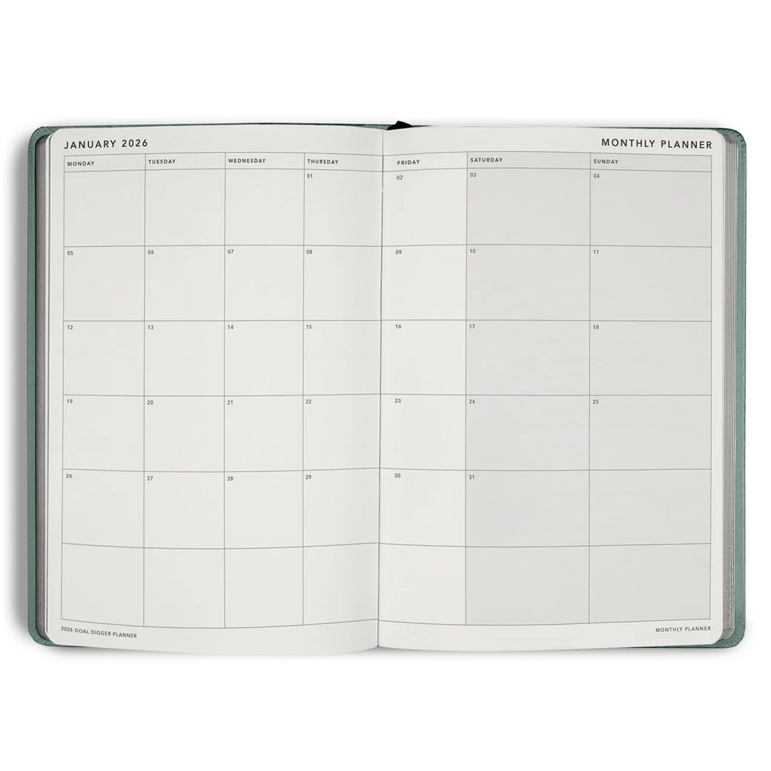 2026 Classic Goal Digger Diary Weekly Action - Sea Green