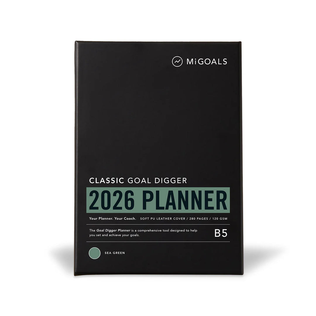 2026 Classic Goal Digger Diary Weekly Action - Sea Green