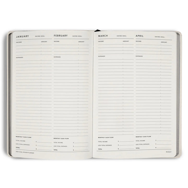 2026 Classic Goal Digger Diary Weekly Action - Vanilla