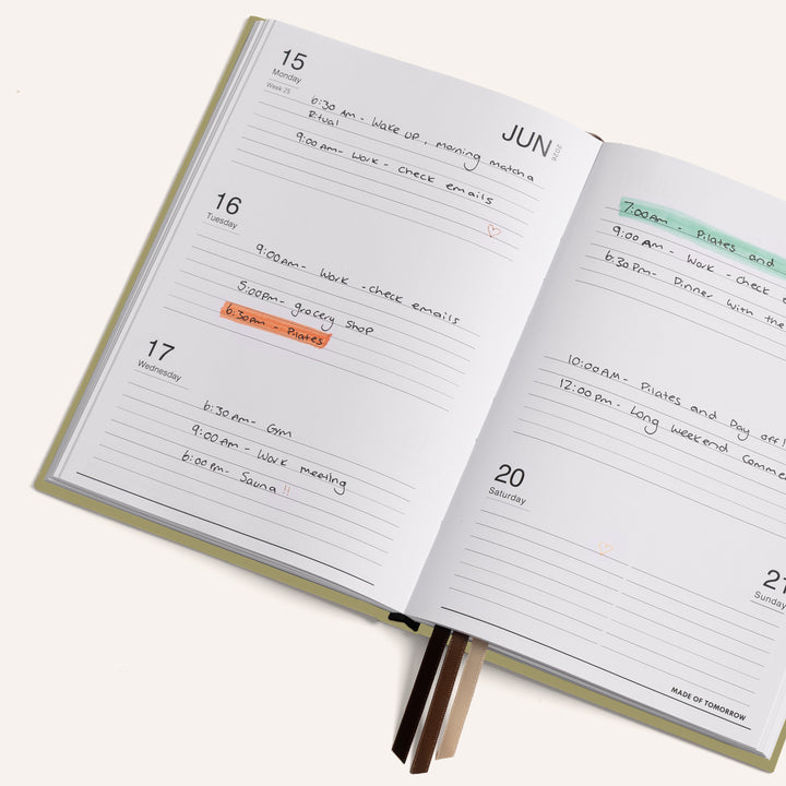 2026 Weekly Diary Classic - Matcha