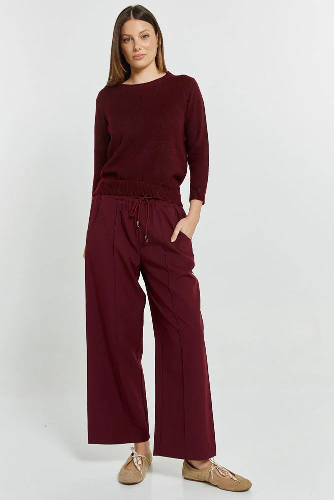 Betty Basics | Maddison Jogger - Wine Red | Shut the Front Door