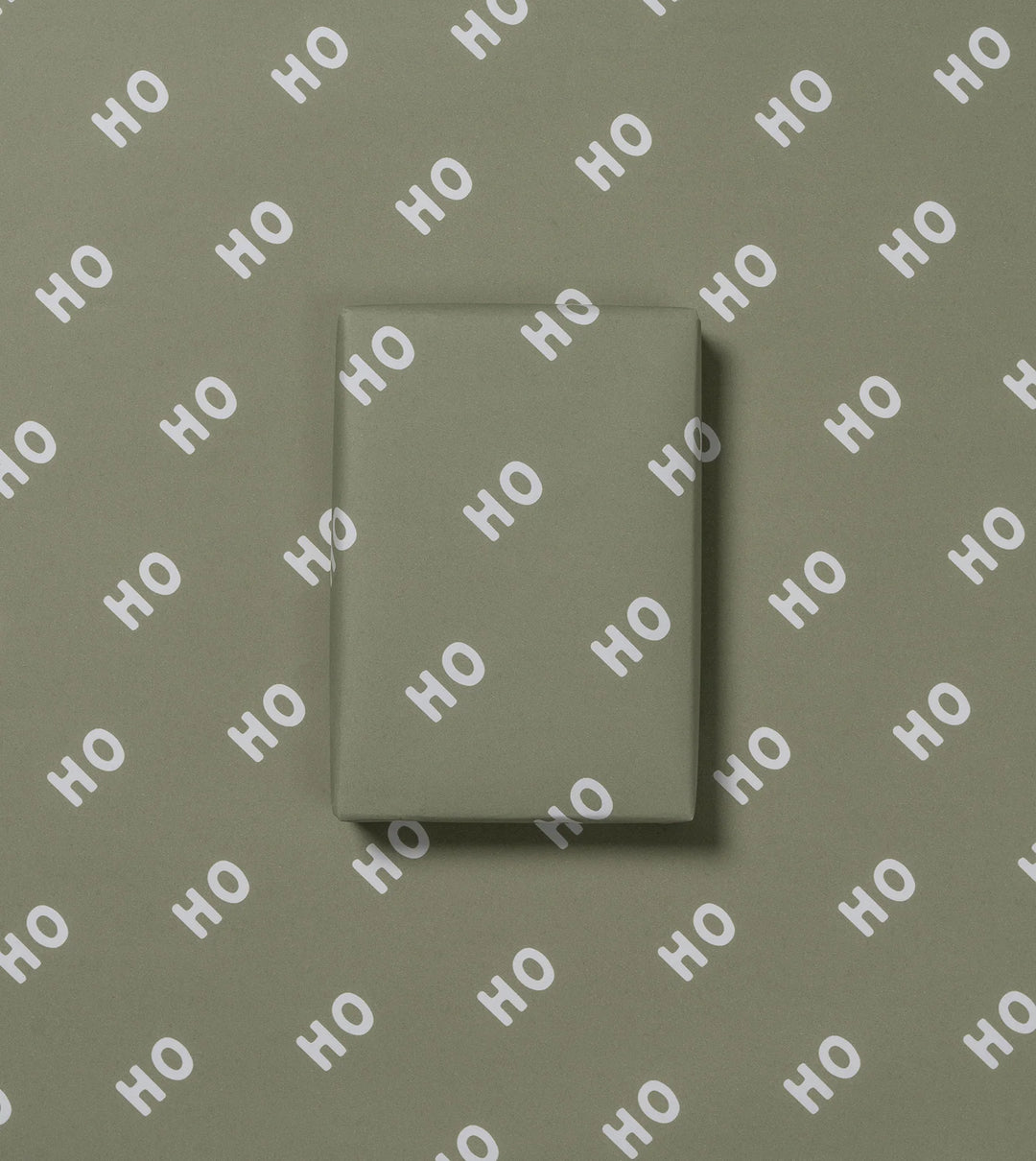 Gift Wrap Roll 3m - Ho Ho Ho - Pine Green