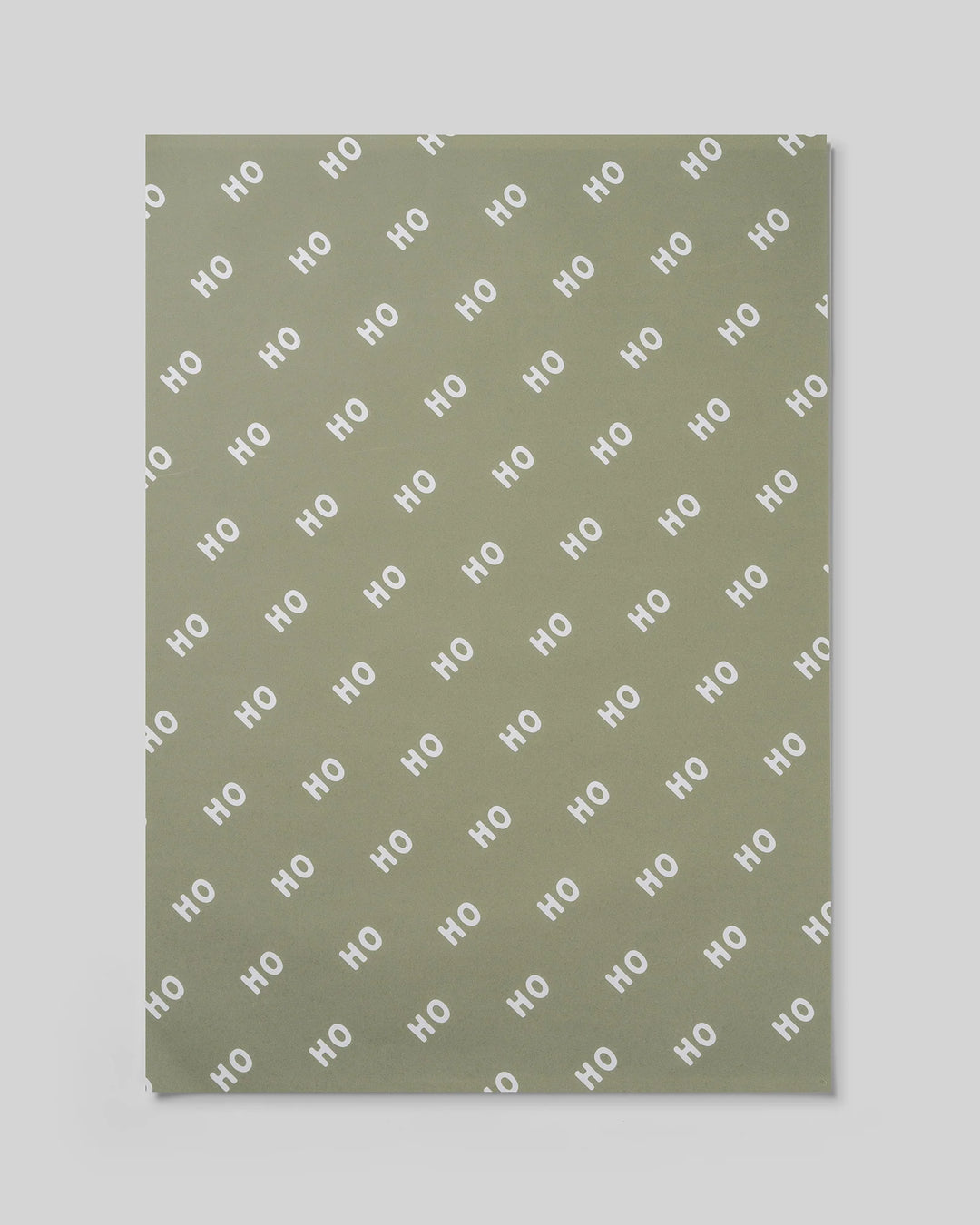 Gift Wrap Roll 3m - Ho Ho Ho - Pine Green