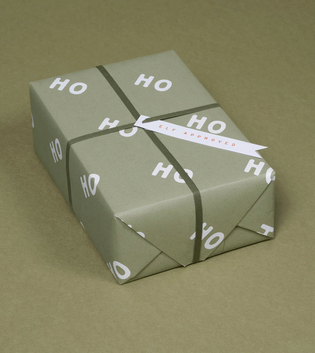 Gift Wrap Roll 3m - Ho Ho Ho - Pine Green