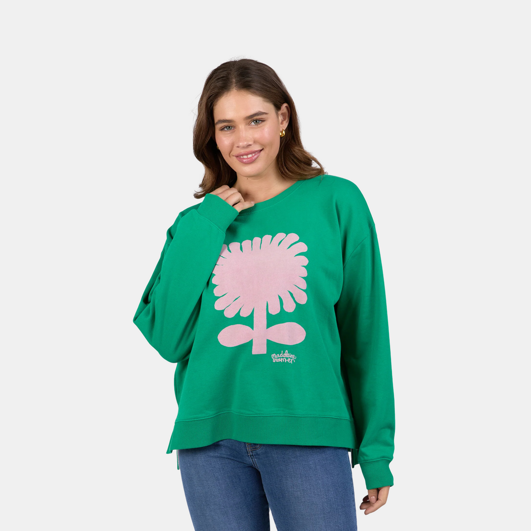 Elm Knitwear | Madeleine Stamer II Crew - Pine Green | Shut the Front Door