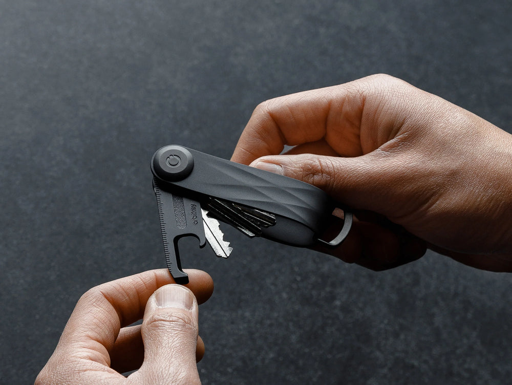 Orbitkey | Active Key Organiser & Multitool V2 - Black | Shut the Front Door