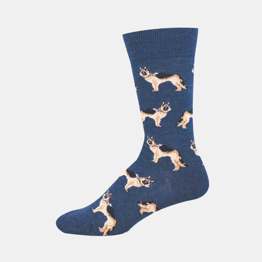 Men's German Shepherds Socks  - Navy Heather