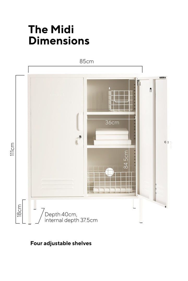 Mustard | Midi Locker - Chalk | Shut the Front Door