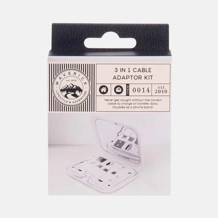 Mavericks | Multifunction - 3in 1 Cable Adaptor Kit - White | Shut the Front Door
