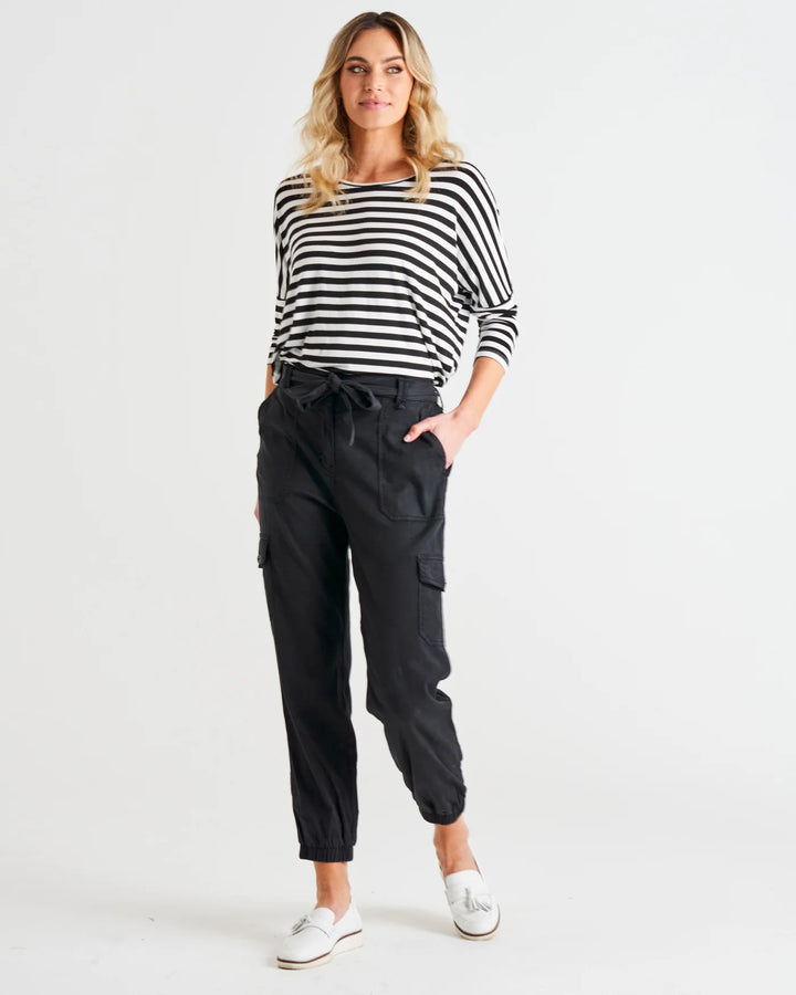 Betty Basics | Caterbury Lyocell Cargo Pants - Charcoal | Shut the Front Door