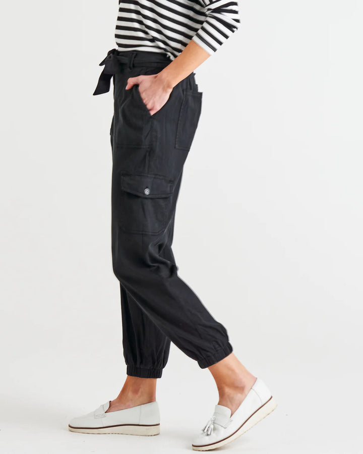 Betty Basics | Caterbury Lyocell Cargo Pants - Charcoal | Shut the Front Door