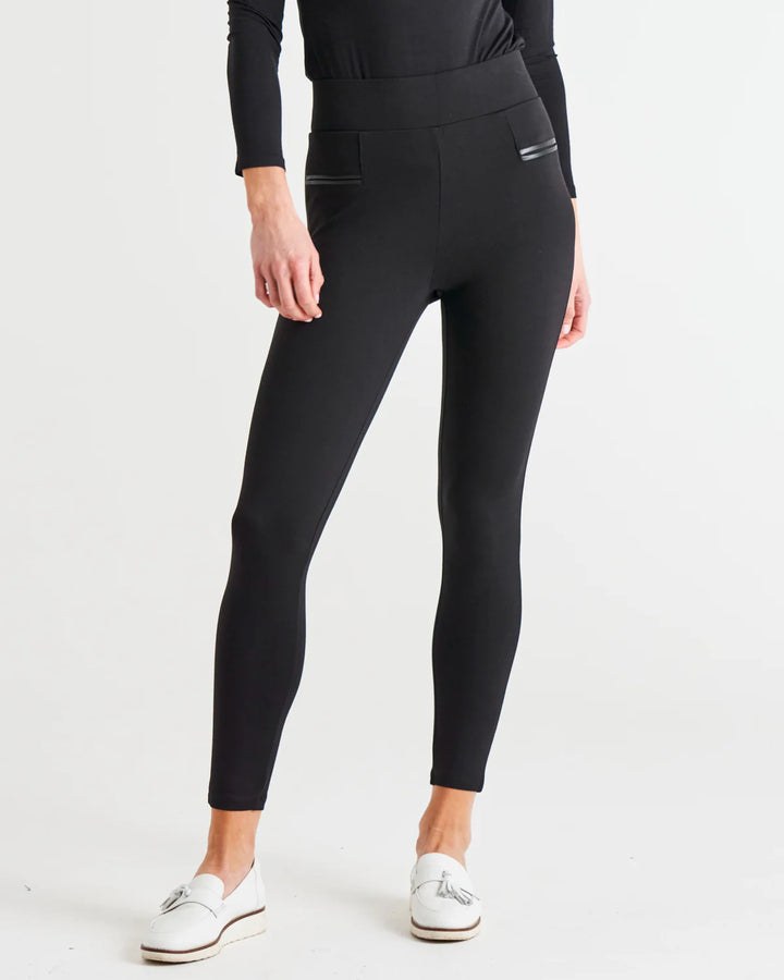 Betty Basics | Gwen Ponte Legging - Black | Shut the Front Door