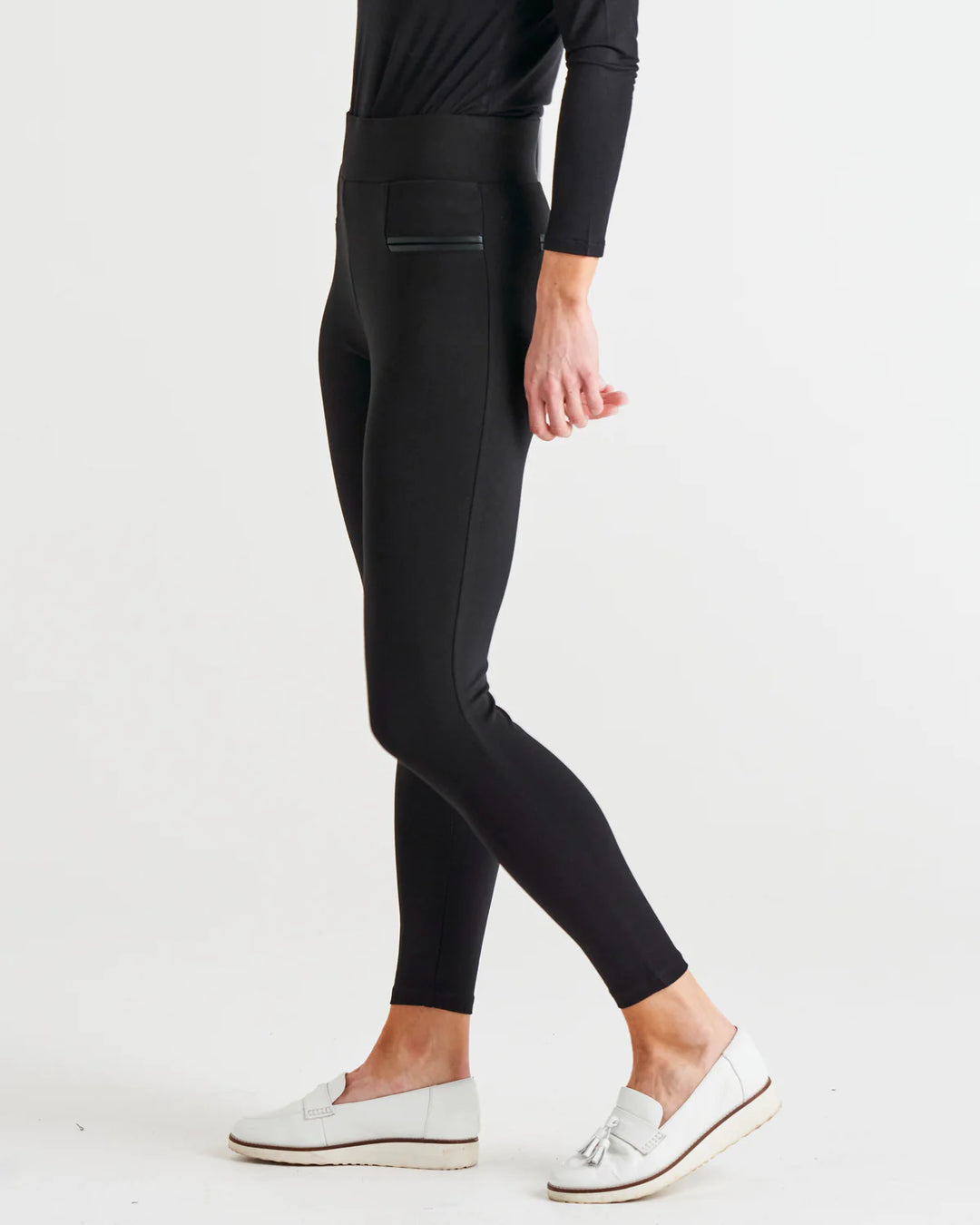 Betty Basics | Gwen Ponte Legging - Black | Shut the Front Door