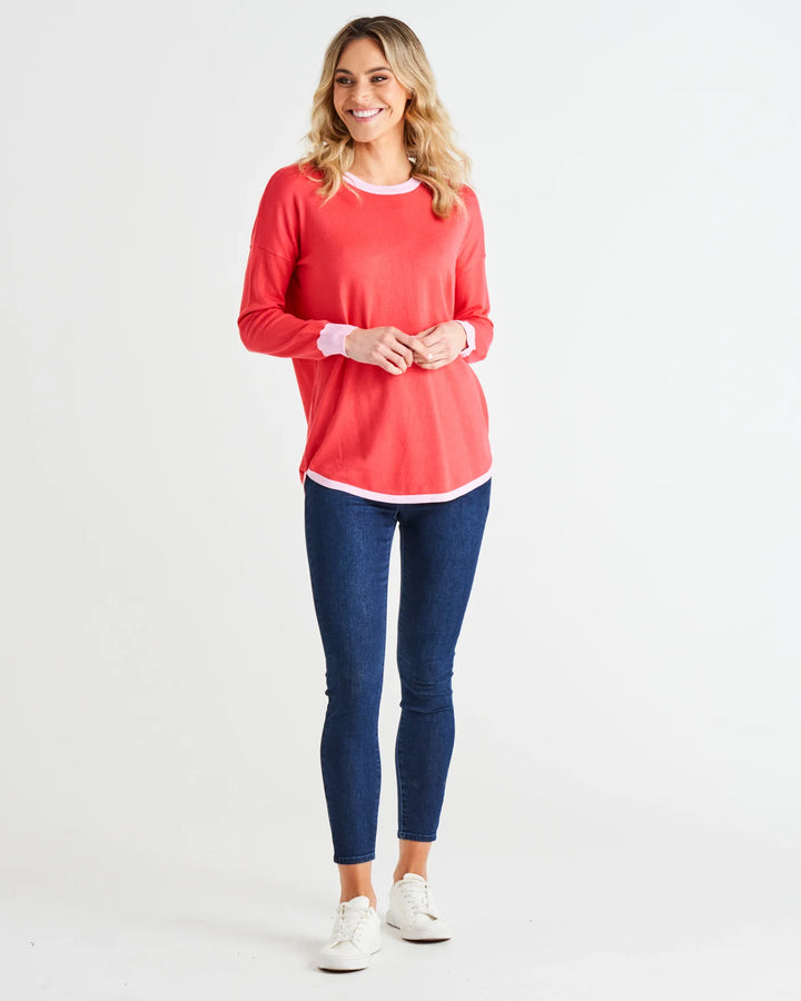 Betty Basics | Sophie Knit Jumper - Pink Tipping | Shut the Front Door