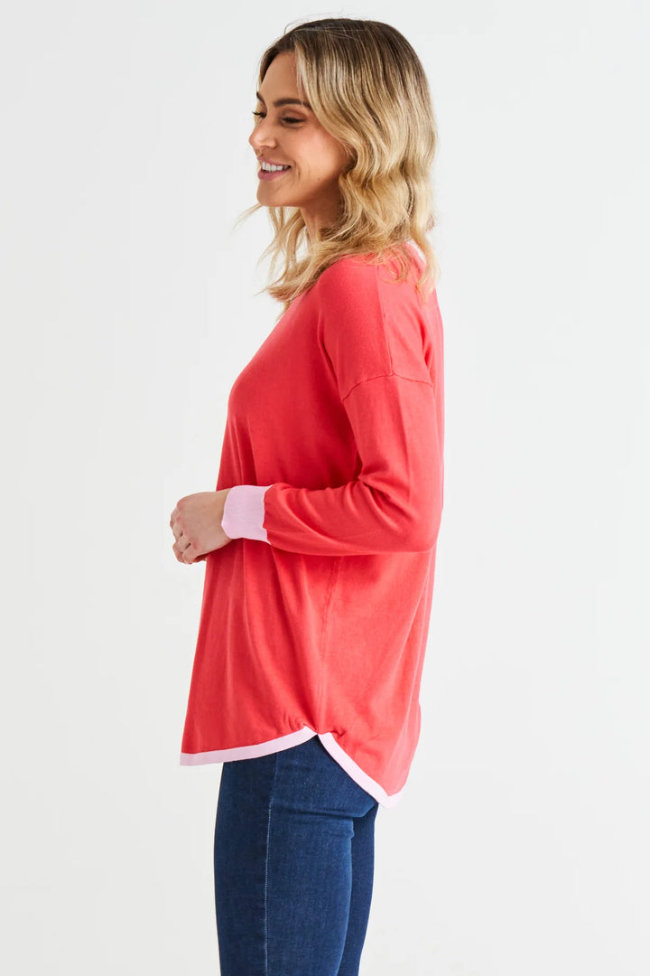 Betty Basics | Sophie Knit Jumper - Pink Tipping | Shut the Front Door