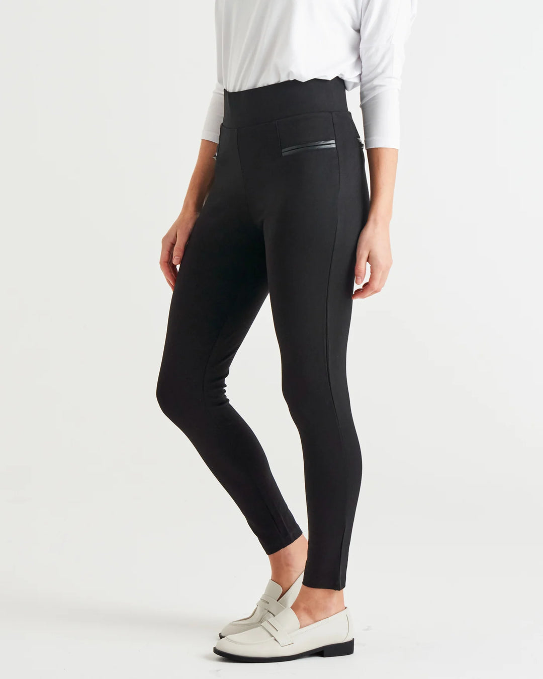 Betty Basics | Gwen Ponte Legging - Black | Shut the Front Door