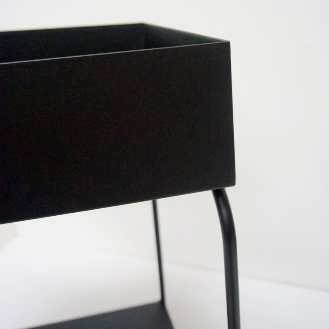 Garcia | Metal Planter Square - Black | Shut the Front Door