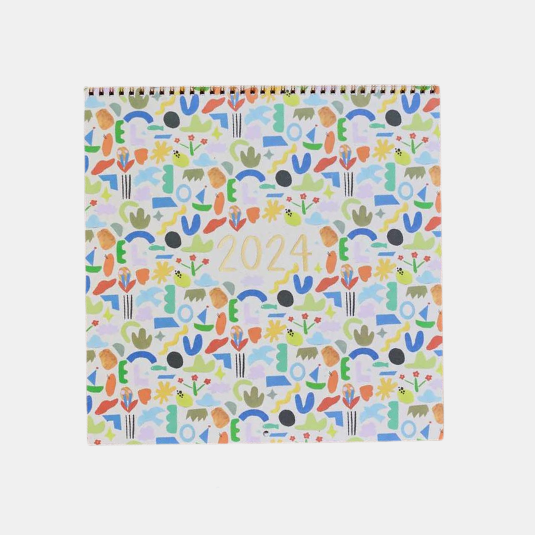 Write to Me Stationery | 2024 Linen Wall Planner & Calendar - Collage | Shut the Front Door