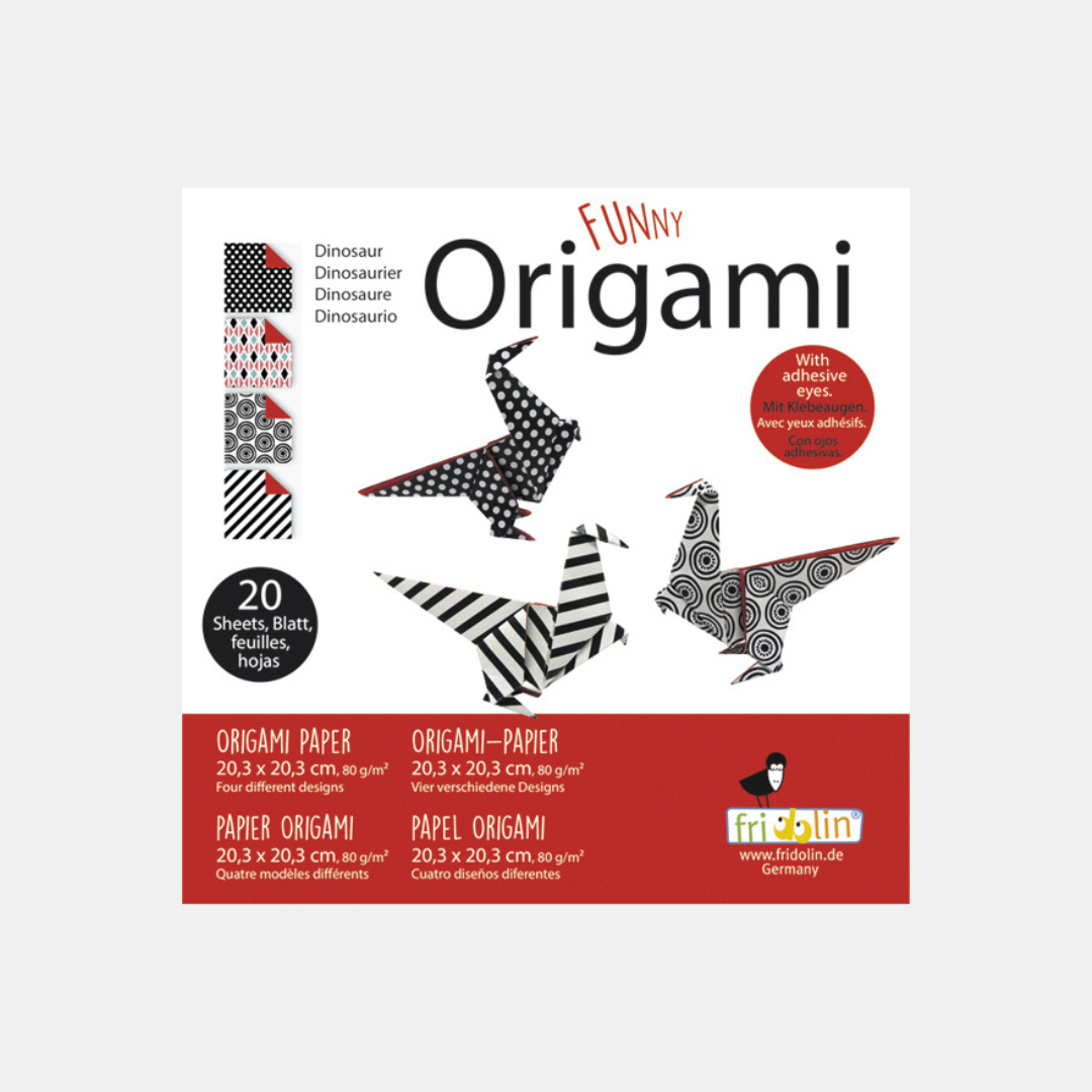 Fridolin | Origami Dinosaur 20 Sheets | Shut the Front Door