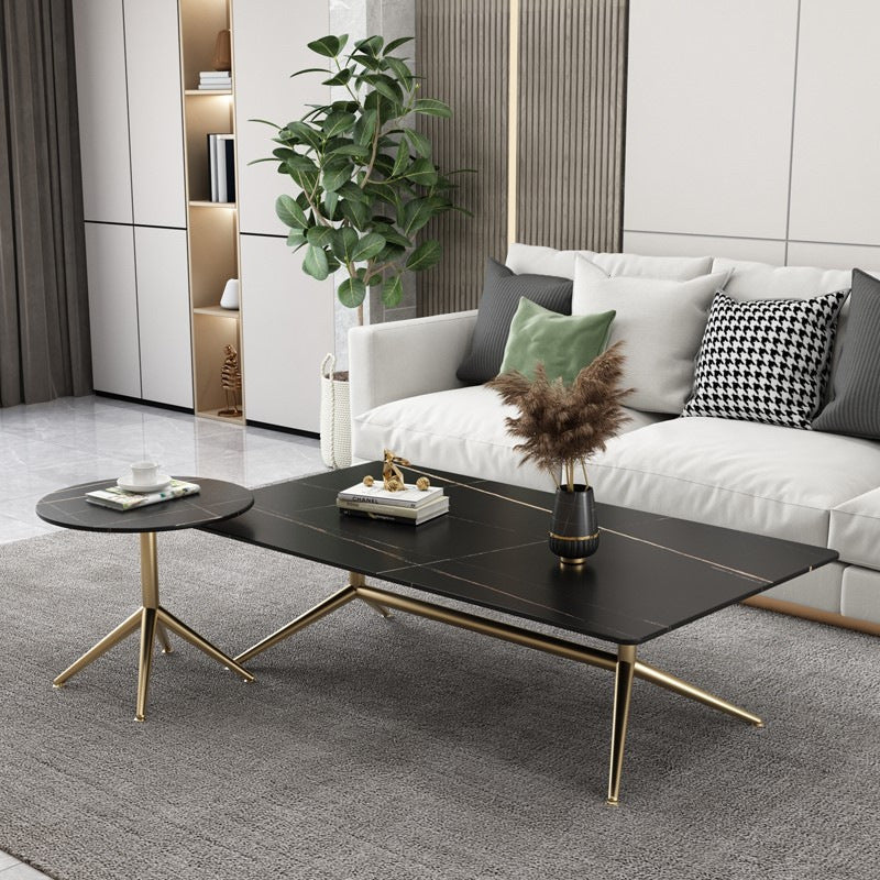 Garcia | Stone Coffee Table Round Black - Small | Shut the Front Door