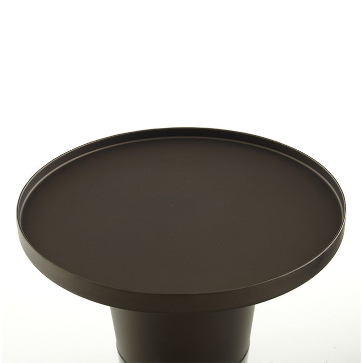 Garcia | Metal Coffee Table with Stone Base Espresso small | Shut the Front Door