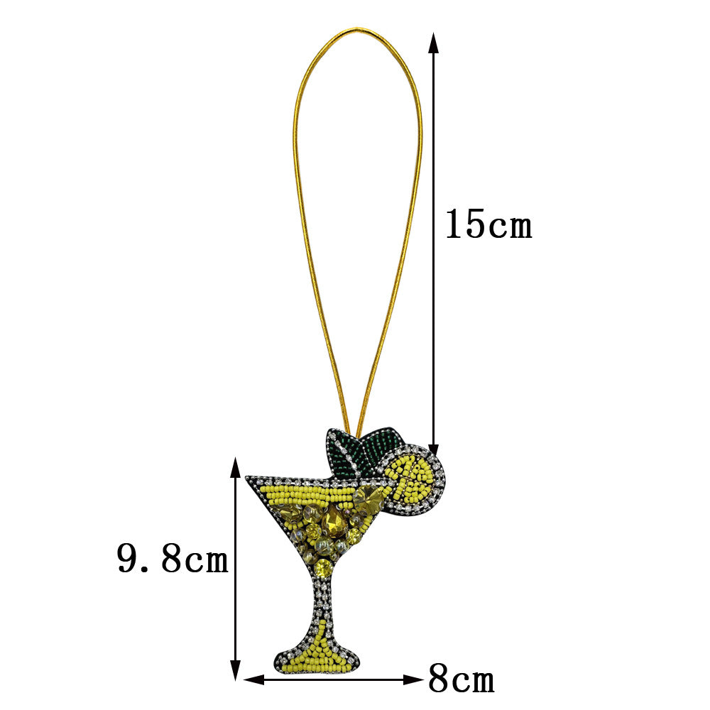 Hanging Yellow Martini Decoration