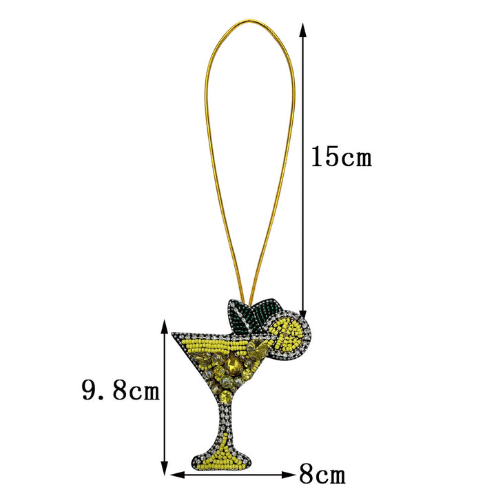 Hanging Yellow Martini Decoration