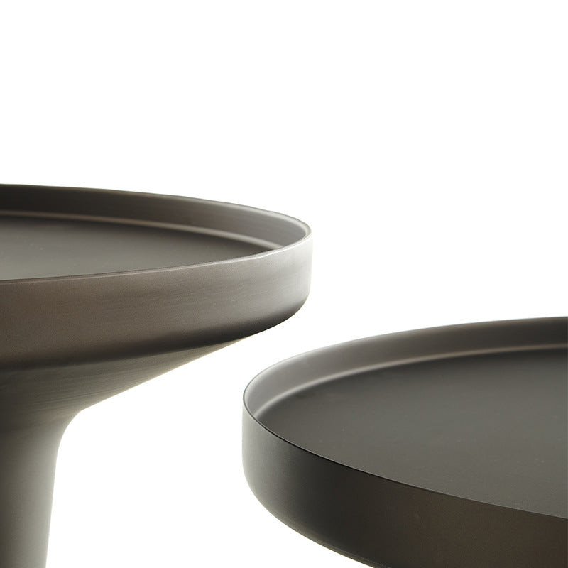 Garcia | Metal Coffee Table with Stone Base Espresso - Large | Shut the Front Door