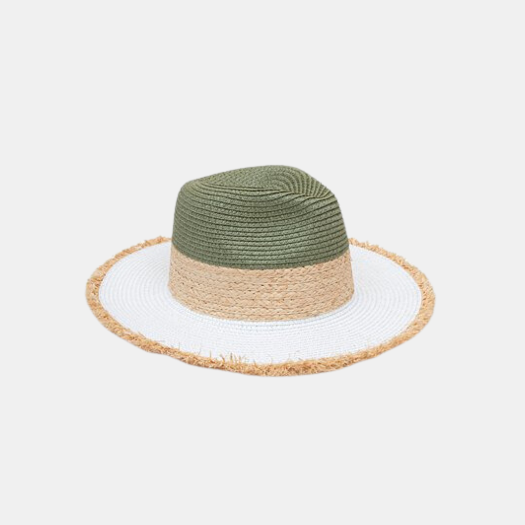 Antler NZ | Fedora Raw Edge - Khaki & White | Shut the Front Door