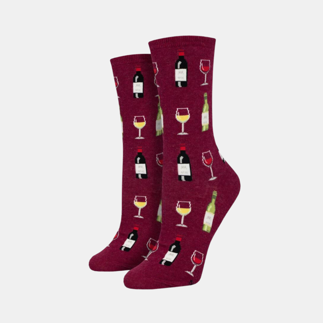 Socksmith | Women's Socks Fine Wine - Red Heather | Shut the Front Door