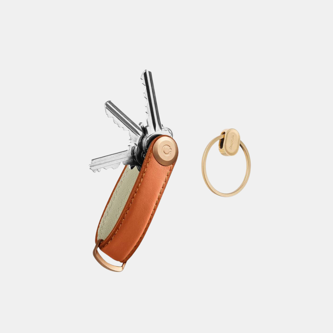 Orbitkey | Leather Key Organiser & Ring V2 - Espresso | Shut the Front Door