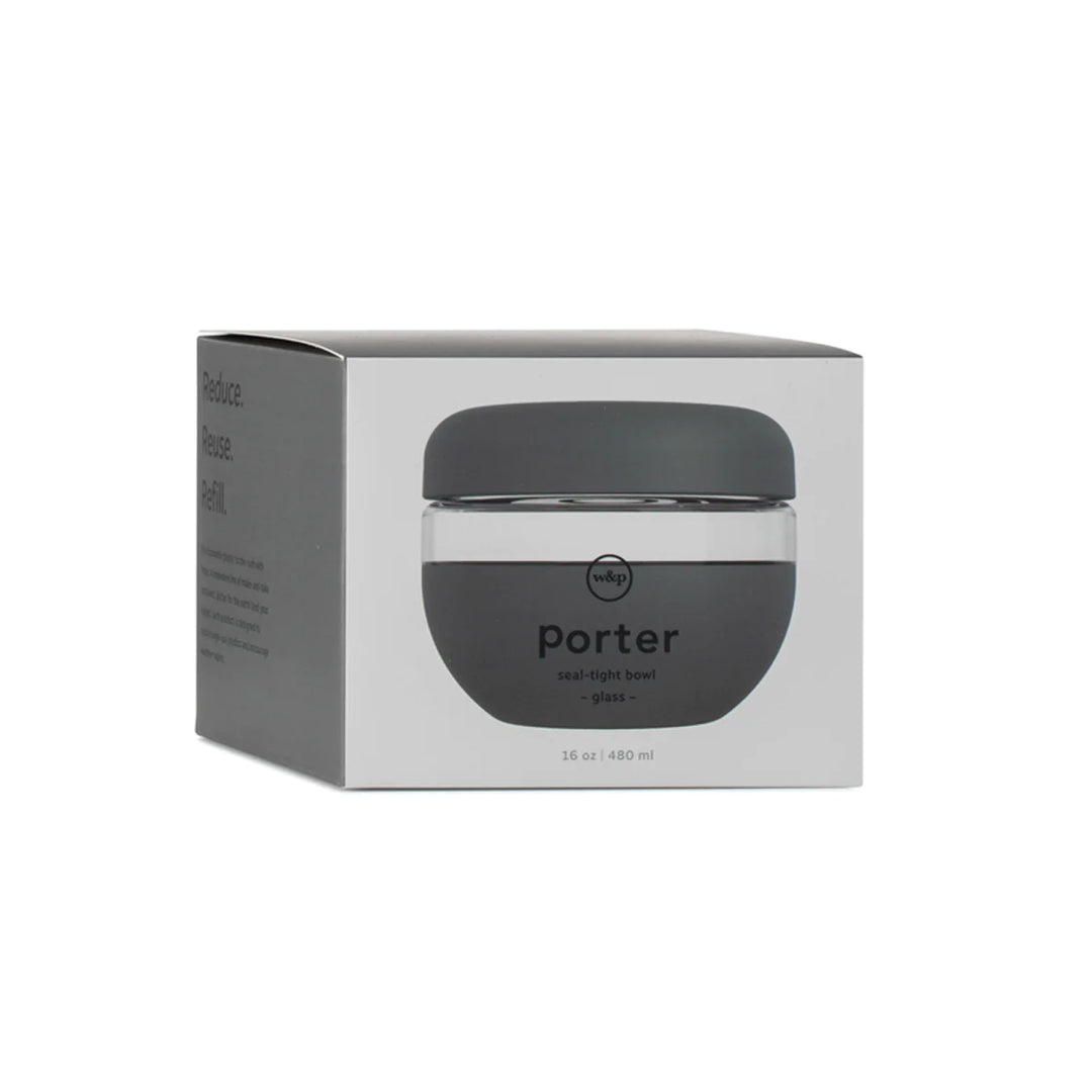 Porter | Seal Tight Glass Bowl Small - Charcoal | Shut the Front Door