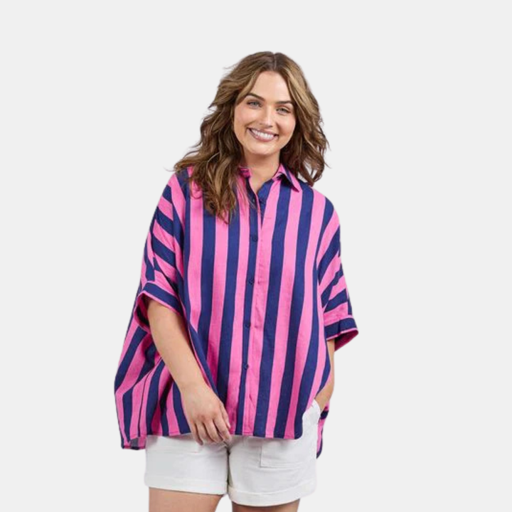 Palermo Stripe Shirt - Blue/Pink