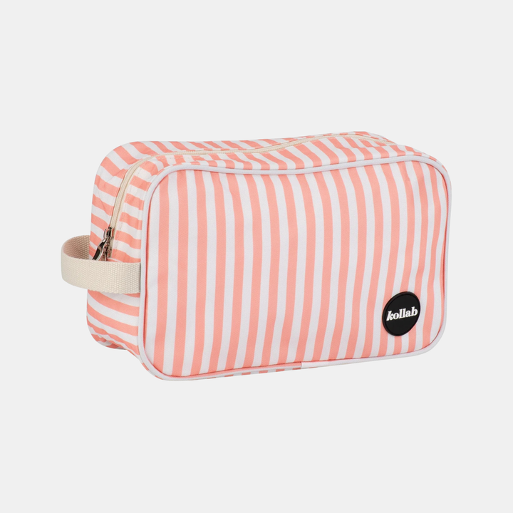 Kollab | Holiday Travel Bag - Coral Stripe | Shut the Front Door