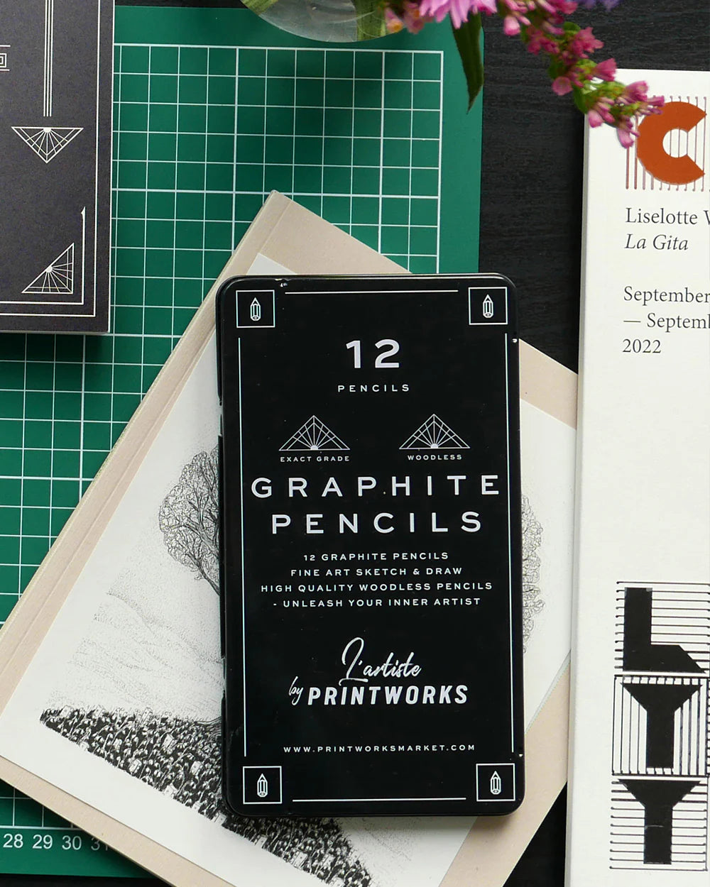 Printworks | Colour Pencils Set of 12 - Graphite | Shut the Front Door