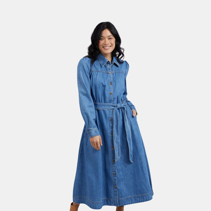 Elm Knitwear | Lucinda Denim Shirt Dress | Shut the Front Door